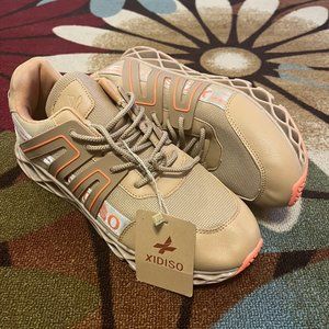 XIDISO Beige Sand and Orange Men's Sneakers Size 12 Amazon Running Shoes